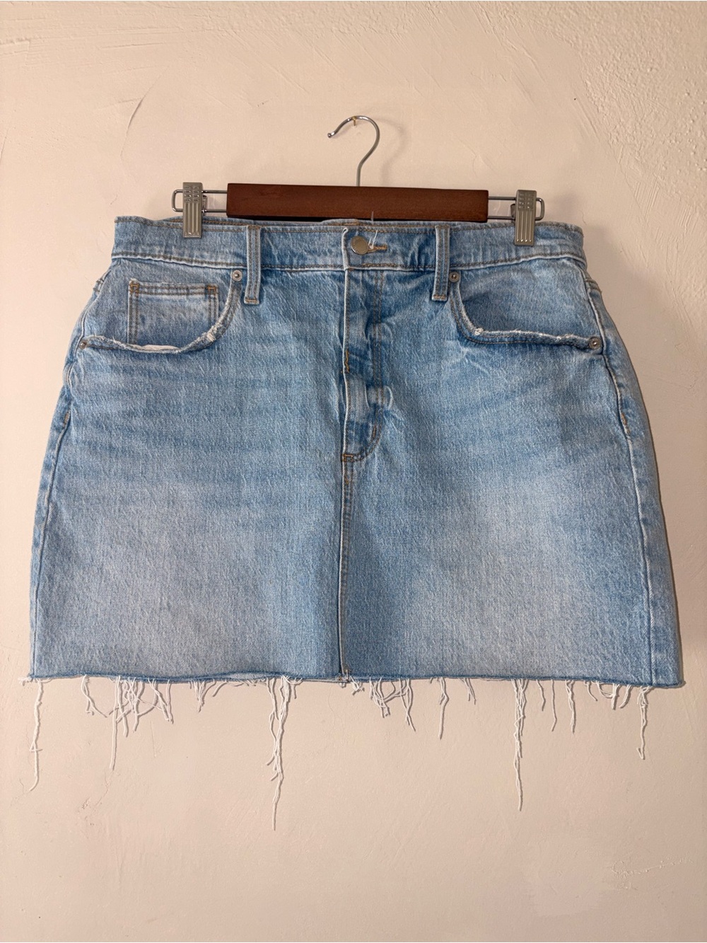 Universal thread denim jean raw hem mini skirt 10
